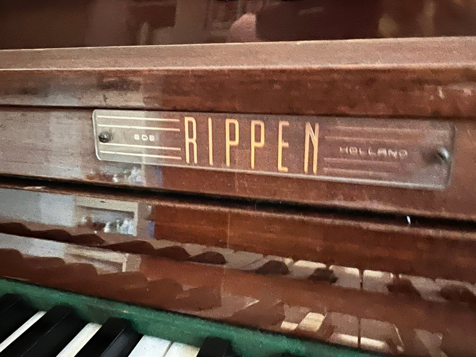 Rippen Holland Piano - Klassiek Bruin, Bruin, Ophalen of Verzenden, Zo goed als nieuw, Piano