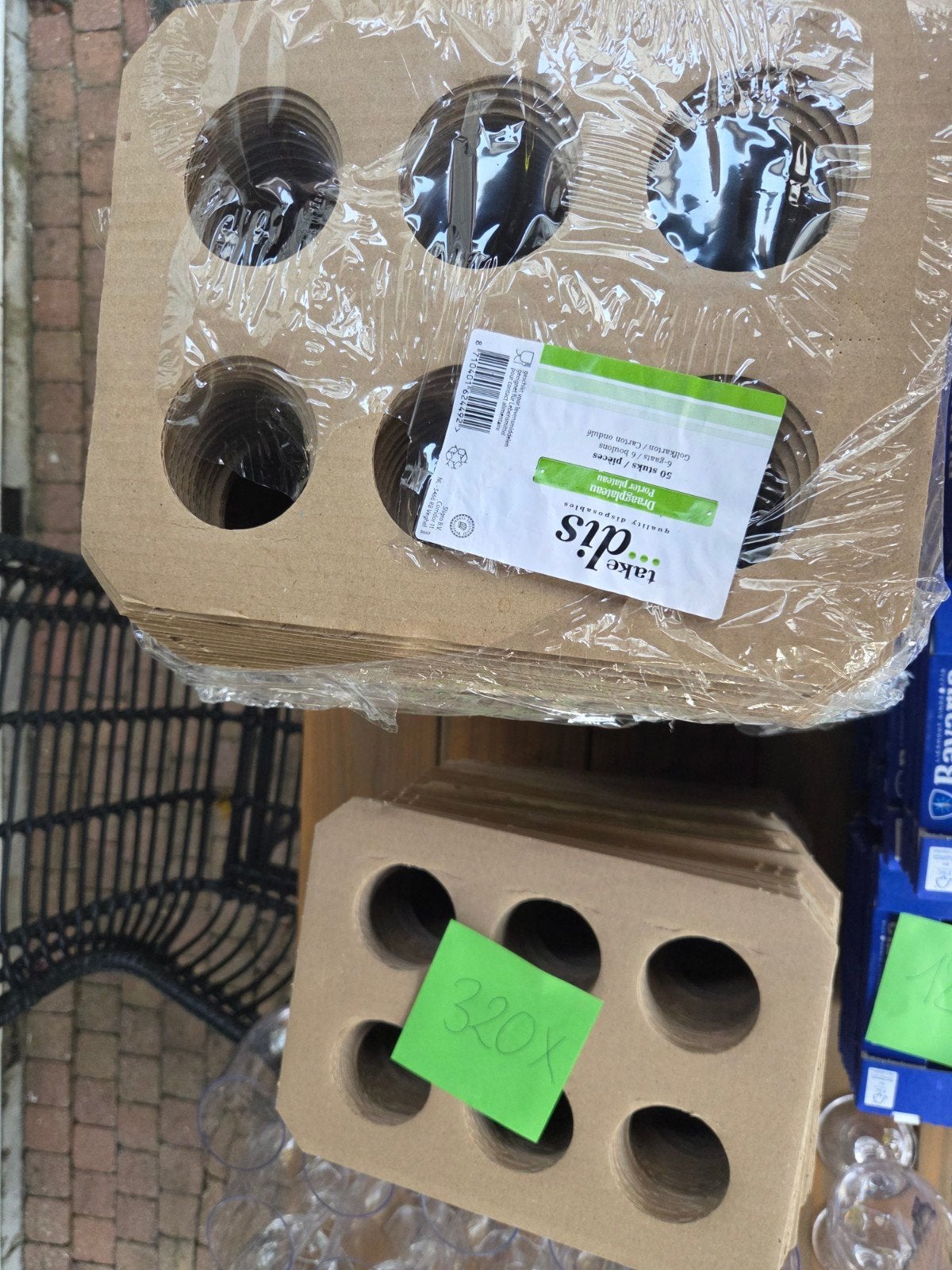 320 X Bier Trays voor 6 bier glazen, Ophalen of Verzenden