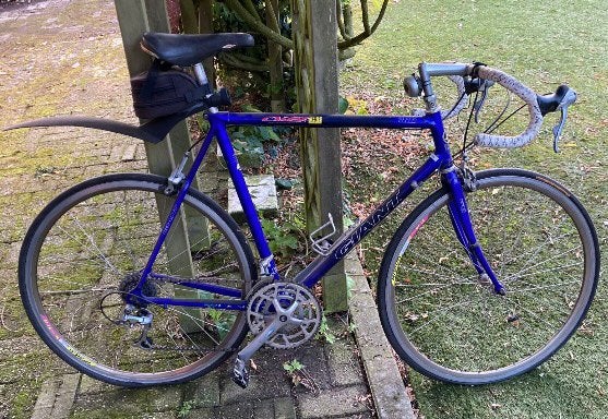Giant Cadex CFR-3 - blauwe racefiets - Shimano - opknapper, Ophalen, Gebruikt, 10 tot 15 versnellingen, Giant
