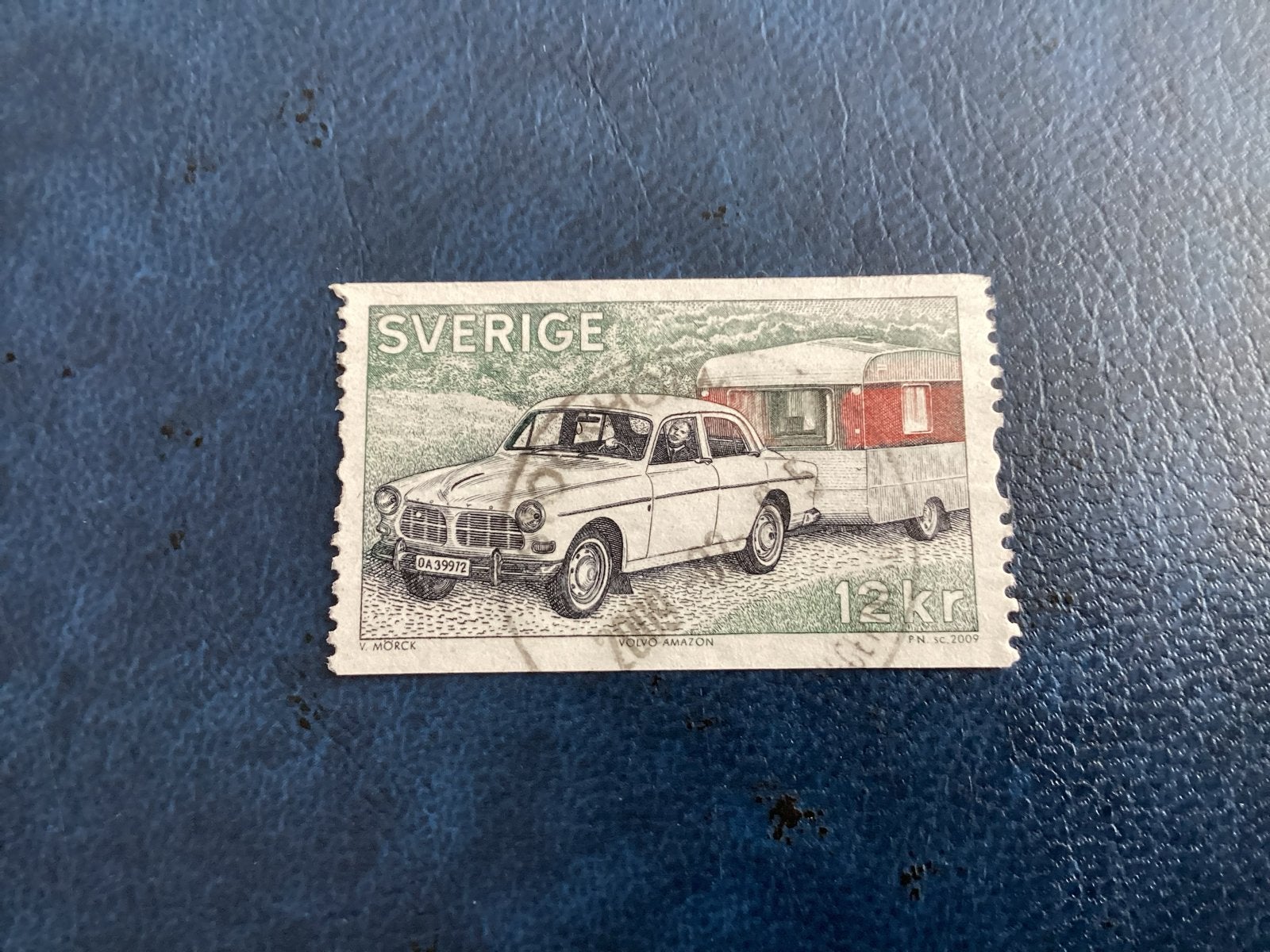 Zweden 2009- Mi.2681-Volvo Amazon met caravan 12 kr, Verzenden, Zweden, Gestempeld