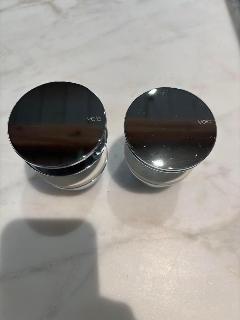 2x Vola Clickwaste Chroom - Nieuwstaat, Ophalen of Verzenden, Zo goed als nieuw, Chroom, Wastafel
