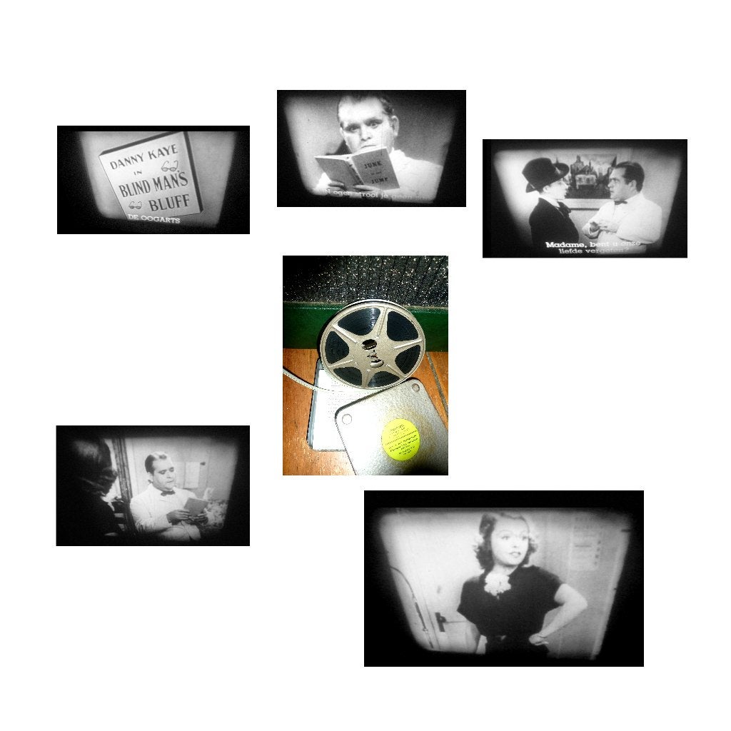 8mm film BLIND MAN'S BLUFF Danny Kaye - N8 - 60mtr - zw/w, Audio, Tv en Foto, Filmrollen, Ophalen of Verzenden, 8mm film