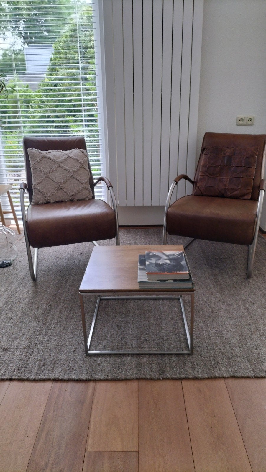 2 Leren Fauteuils van het merk Jess, Huis en Inrichting, Fauteuils, Ophalen, Gebruikt, Minder dan 75 cm, Leer