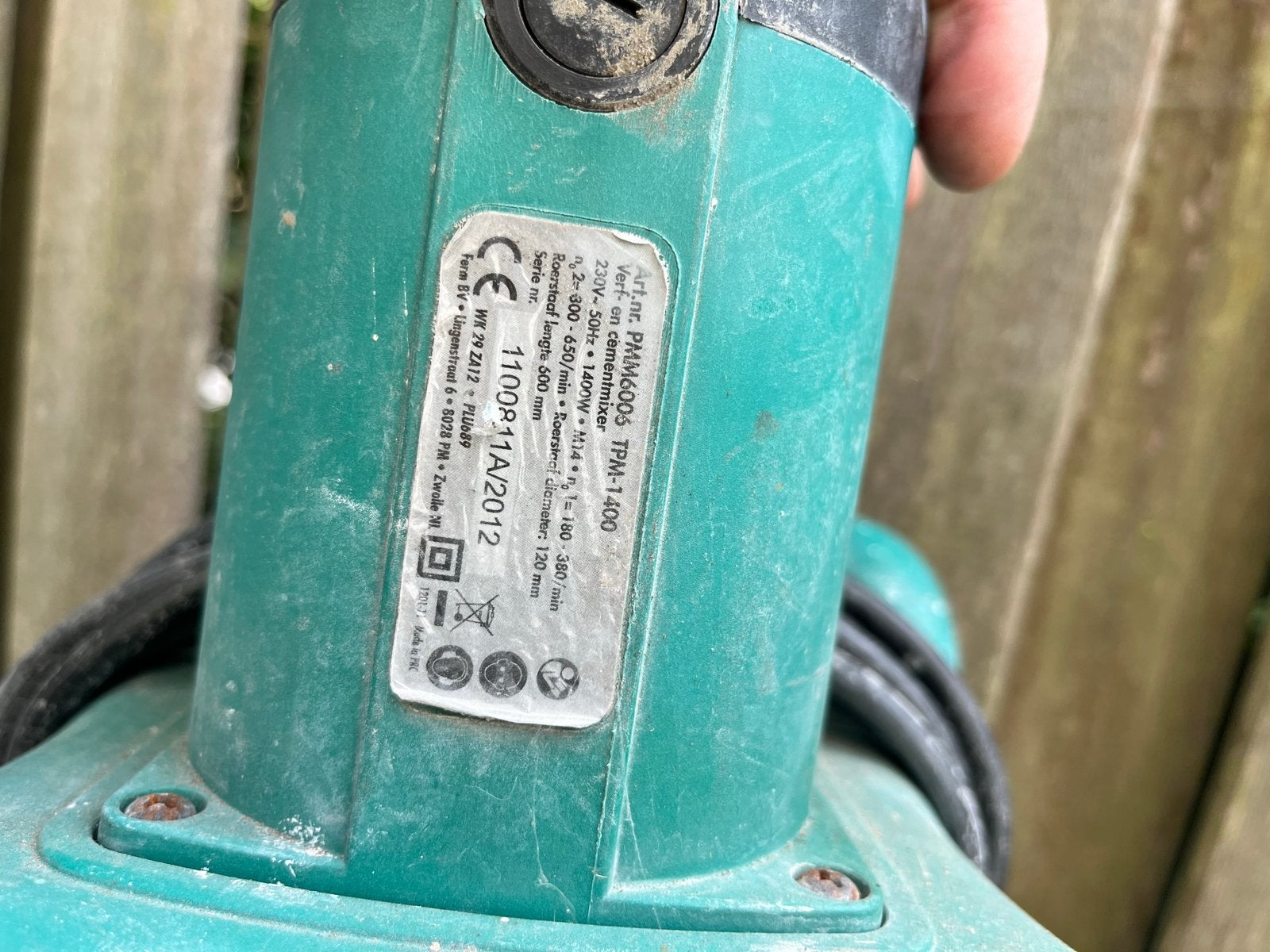 Krachtige Cement- en Verfmixer - 1400W, Ophalen of Verzenden, Gebruikt