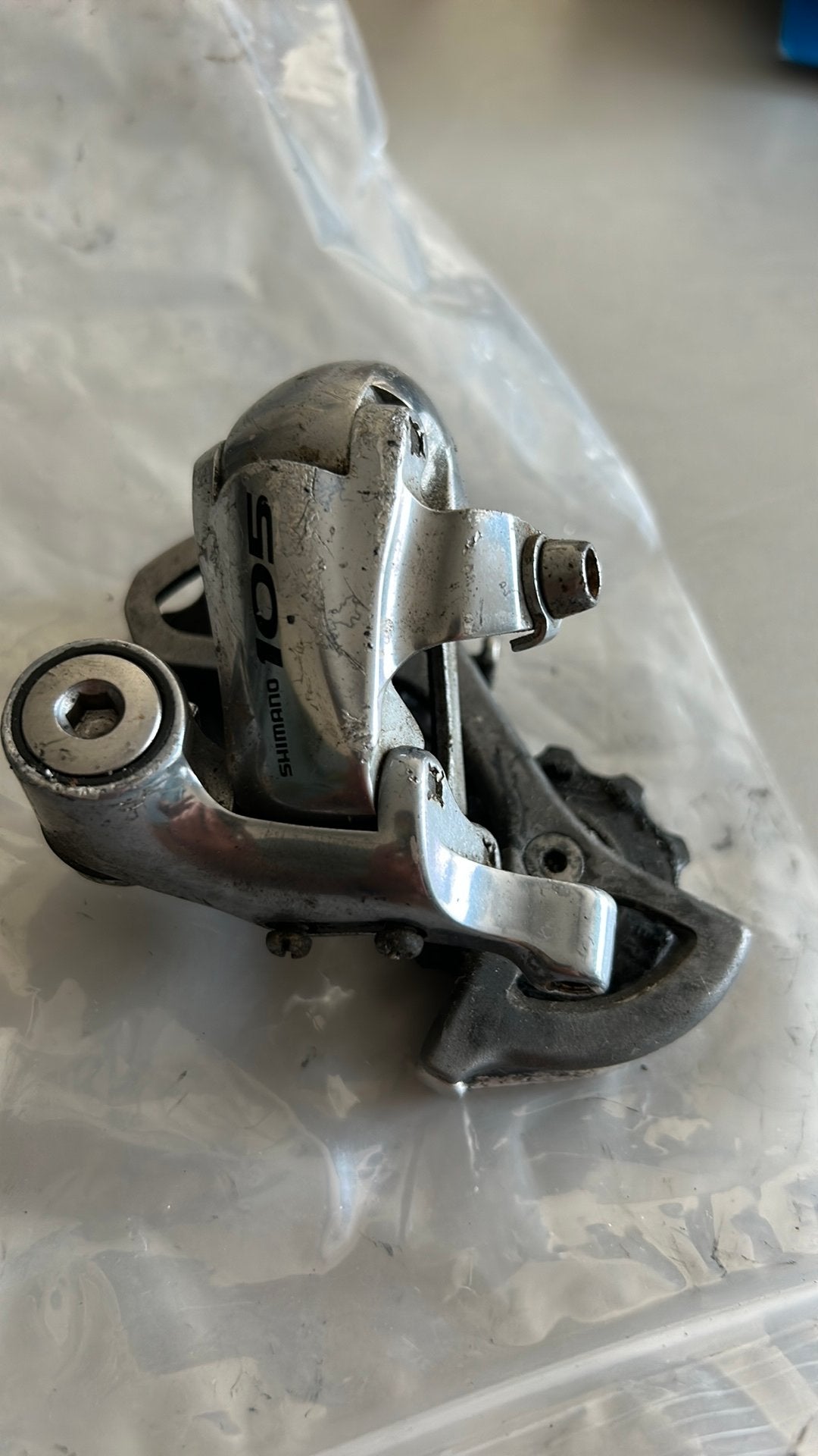 Shimano 105 10s korte kooi, Fietsen en Brommers, Fietsonderdelen, Ophalen of Verzenden, Gebruikt, Racefiets, Derailleur of Ketting