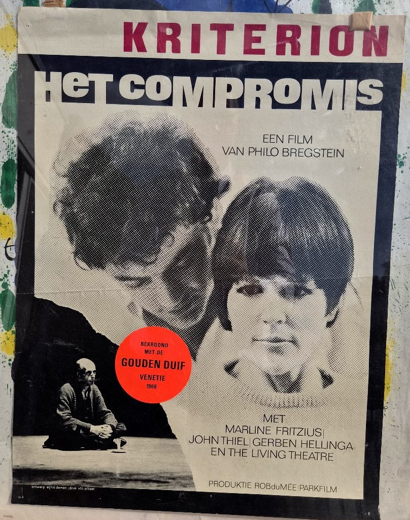 Philo Bregstein/Ernie Damen "Het Kompromis" 1968 film litho, Personages en Fantasiefiguren, Gelimiteerde oplage, Ophalen of Verzenden