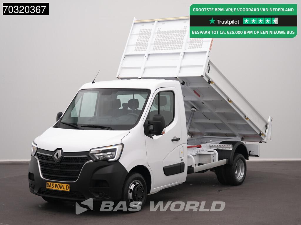 Renault Master 130PK Kipper met Kist 3.5t trekhaak Airco Cru, Auto's, Bestelauto's, Bedrijf, Te koop, Airconditioning, Centrale vergrendeling