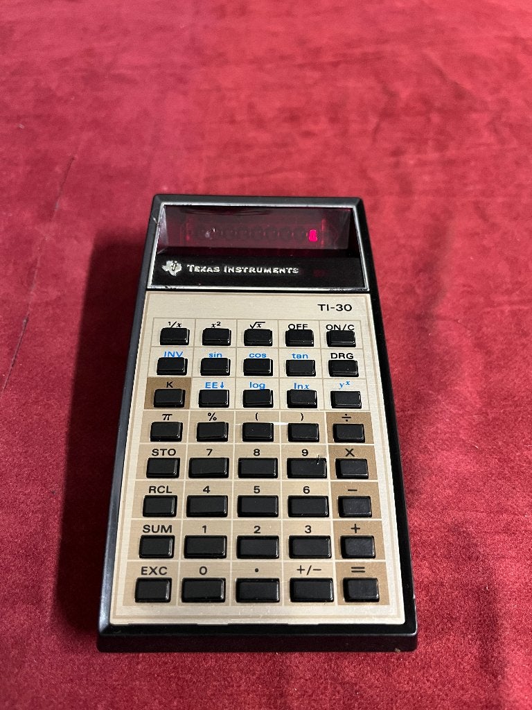 Vintage Texas Instruments TI-30 calculator rekenmachine ., Ophalen of Verzenden, Gebruikt