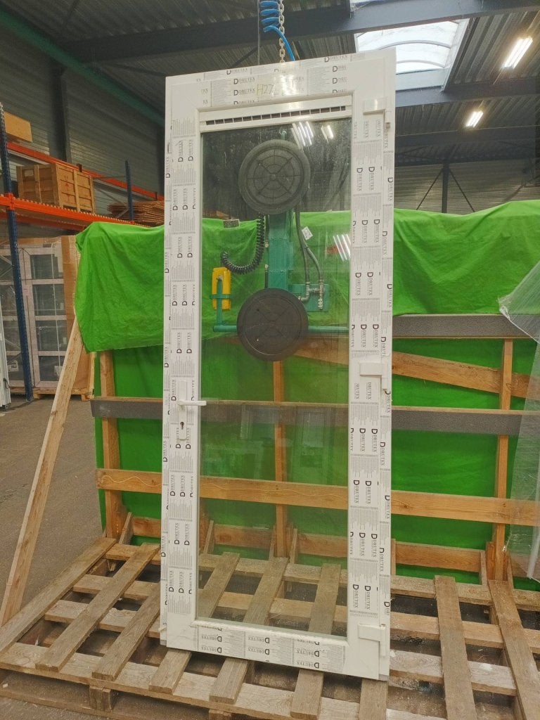 Kunststof Buitendeur b94,5 x h240 cm  -2498-, Kunststof, Gebruikt, Raamkozijn, Niet ingevuld