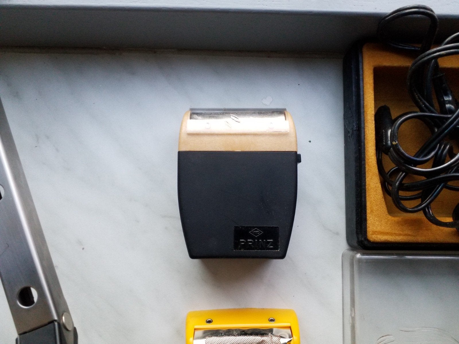 Vintage Prinz scheerapparaat met extra scheerkop en etui, Ophalen of Verzenden, Gebruikt, Scheren en Epileren