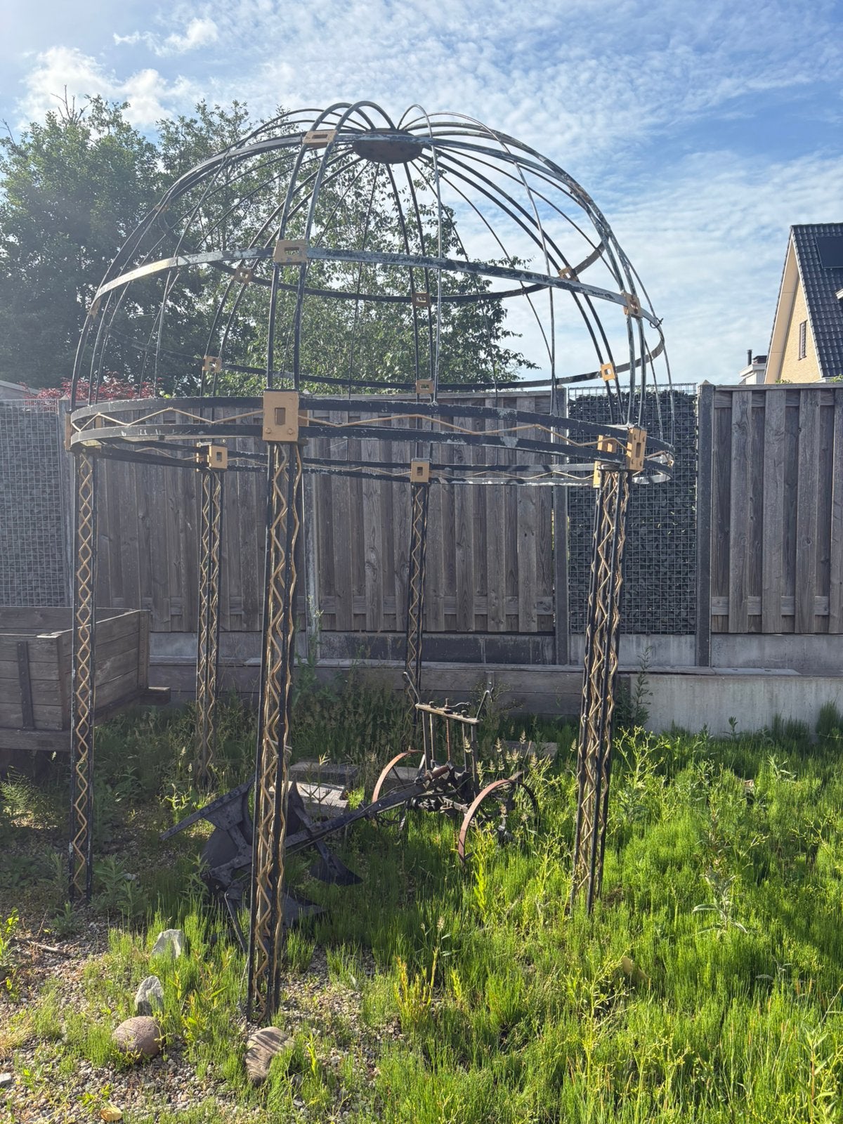 Metalen tuinprieel/pergola voor klimplanten, Ophalen, Gebruikt