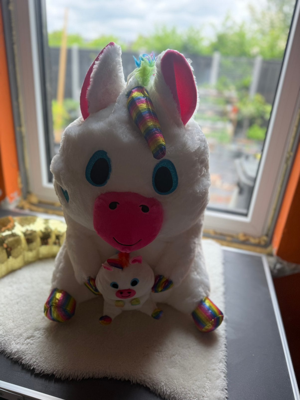 Mega Unicorn  Knuffel | 50cm., Overige karakters, Wasbaar, Ophalen of Verzenden, Zo goed als nieuw