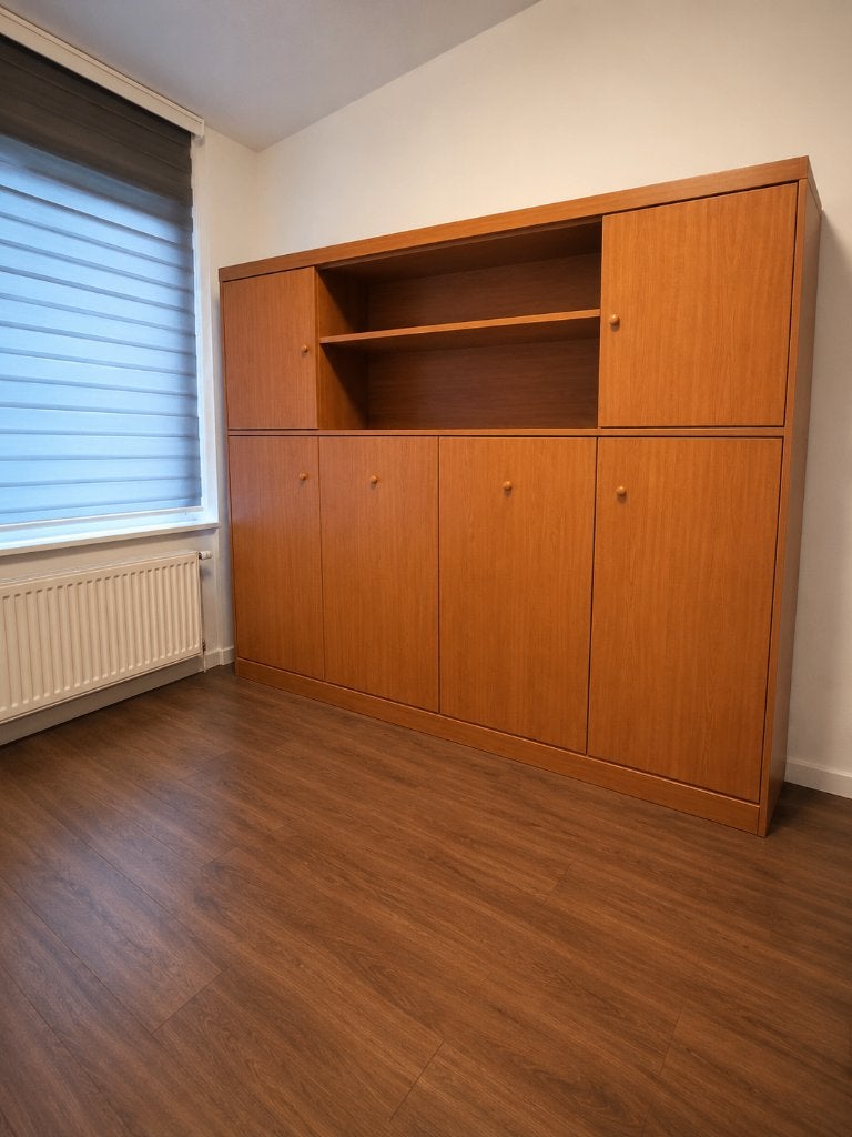 Zeer stevig opklapbed met opbergruimte, Ophalen, 90 cm, Eenpersoons, Bruin