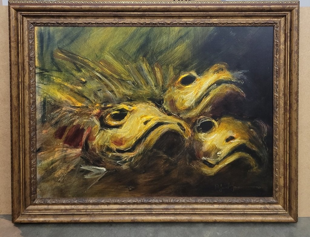 Rafaël GORSEN, de grote vangst, Antiek en Kunst, Ophalen, Paneel, Expressionistisch, Dieren