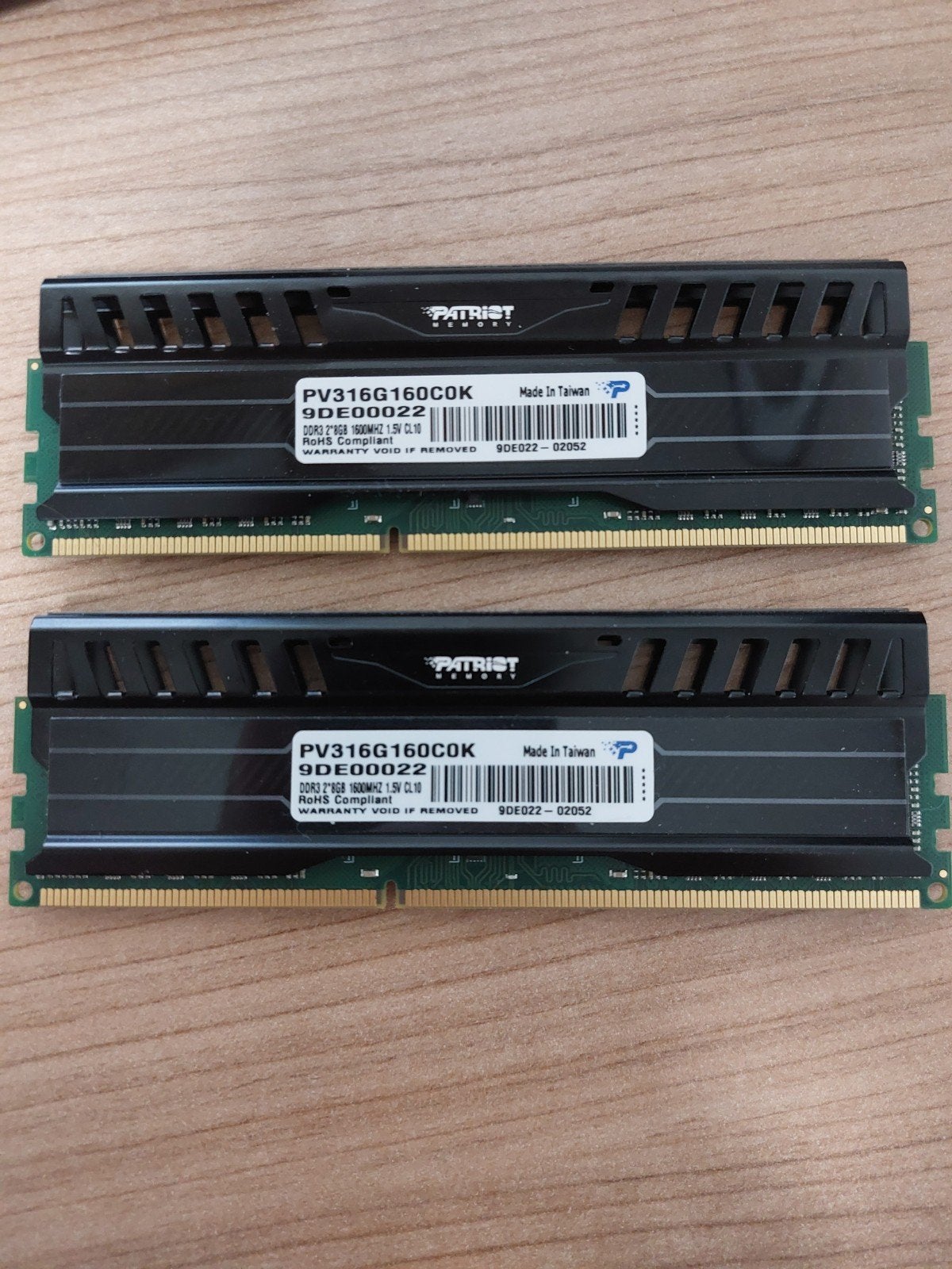 Patriot DDR3 2x8GB (16GB) 1600MHz RAM Geheugen, Computers en Software, RAM geheugen, Server, 8 GB, DDR3, Ophalen of Verzenden