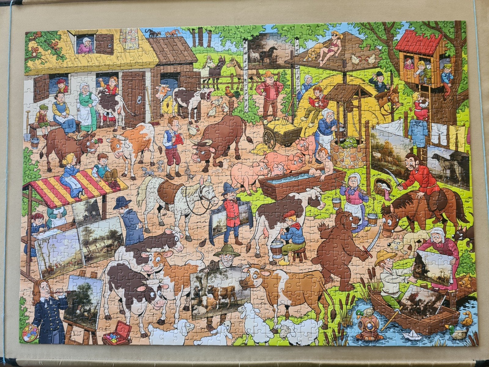 that's life puzzel 1000 stukjes paulus potter, Ophalen, 500 t/m 1500 stukjes, Zo goed als nieuw, Legpuzzel