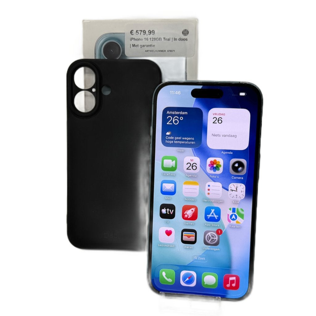iPhone 16 128GB Teal | In doos | Met garantie, Telecommunicatie, Mobiele telefoons | Apple iPhone, Gebruikt, 128 GB, Zonder abonnement