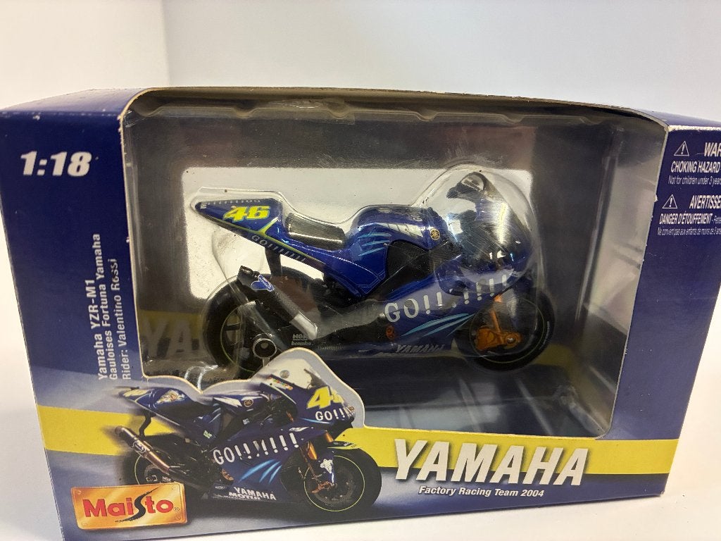 59651: Yamaha YZR-M1 - Valentino Rossi - 2004 - Maisto 1:18, Hobby en Vrije tijd, Info@maisto.nl, Maisto, De Steenbok 26, 5215 ME ‘s-Hertogenbosch