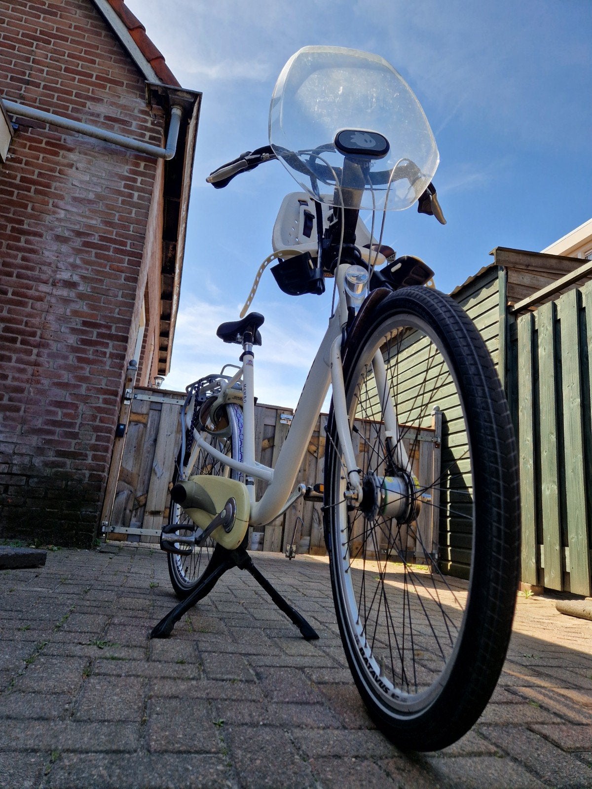 Batavus Mambo Damesfiets met Yepp zitje en windscherm, Ophalen, Gebruikt, Versnellingen, Batavus