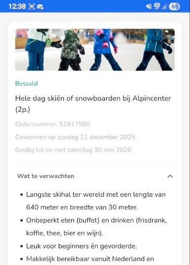 2 kaartjes tm 30 mei Alpincenter Bottrop met buffet, Tickets en Kaartjes, Hotelbonnen, Eén persoon, 3 overnachtingen of meer