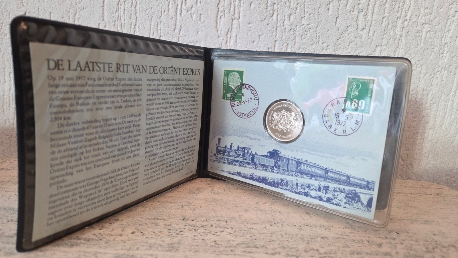 Zilveren Herdenkingsmunt Franklin Mint Oriënt Expres (1977), Ophalen of Verzenden, Overige landen