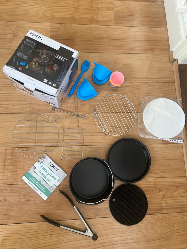 Fentic Airfryer Accessoires Set uitbreid. voor jouw Airfryer, Ophalen of Verzenden, Zo goed als nieuw