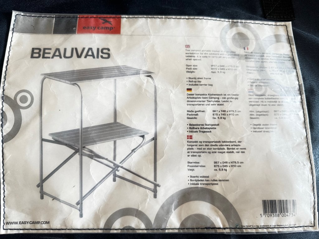 Easy Camp Beauvais Camping/keukentafeltje, Caravans en Kamperen, Ophalen, Gebruikt, Campingkast