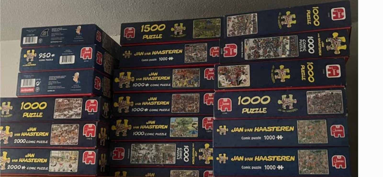 19 Jan van Haasteren puzzels €6,50, Alle leeftijden, Ophalen of Verzenden, Zo goed als nieuw, Cursus of Instructie