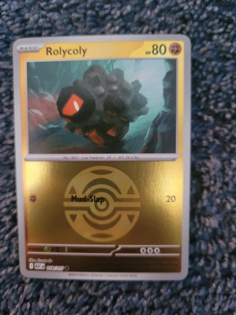 Ascended heroes Rolycoly reverse pokeball 118, Ophalen of Verzenden, Zo goed als nieuw