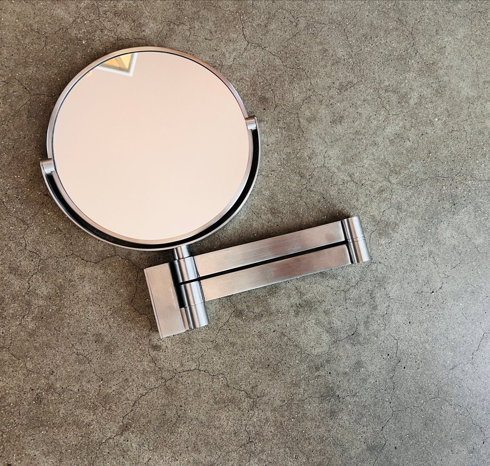 ZACK Linea cosmeticaspiegel, mat geborsteld, Minder dan 50 cm, Rond, Nieuw, Ophalen of Verzenden