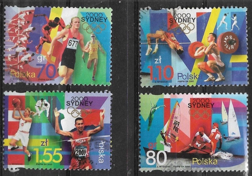 Polen 2000 serie mi.3854/57 sport OLYMP. SPELEN SYDNEY 2000, Verzenden, Gestempeld