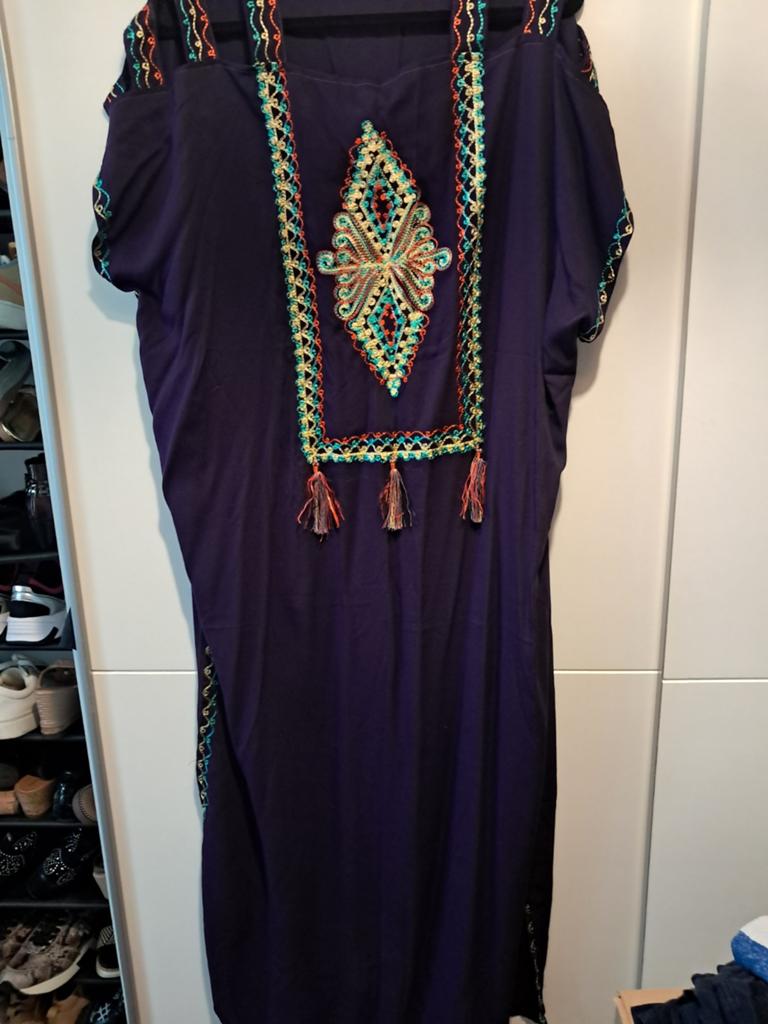 Mooie paarse Ibiza style jurk - XL, Paars, Maat 46/48 (XL) of groter, Ophalen of Verzenden, Gedragen