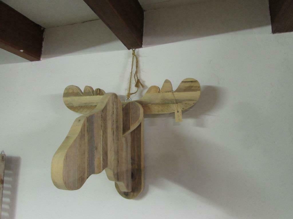 GROOT prachtig rendier moose steigerhout sober stoer, Ophalen, Nieuw