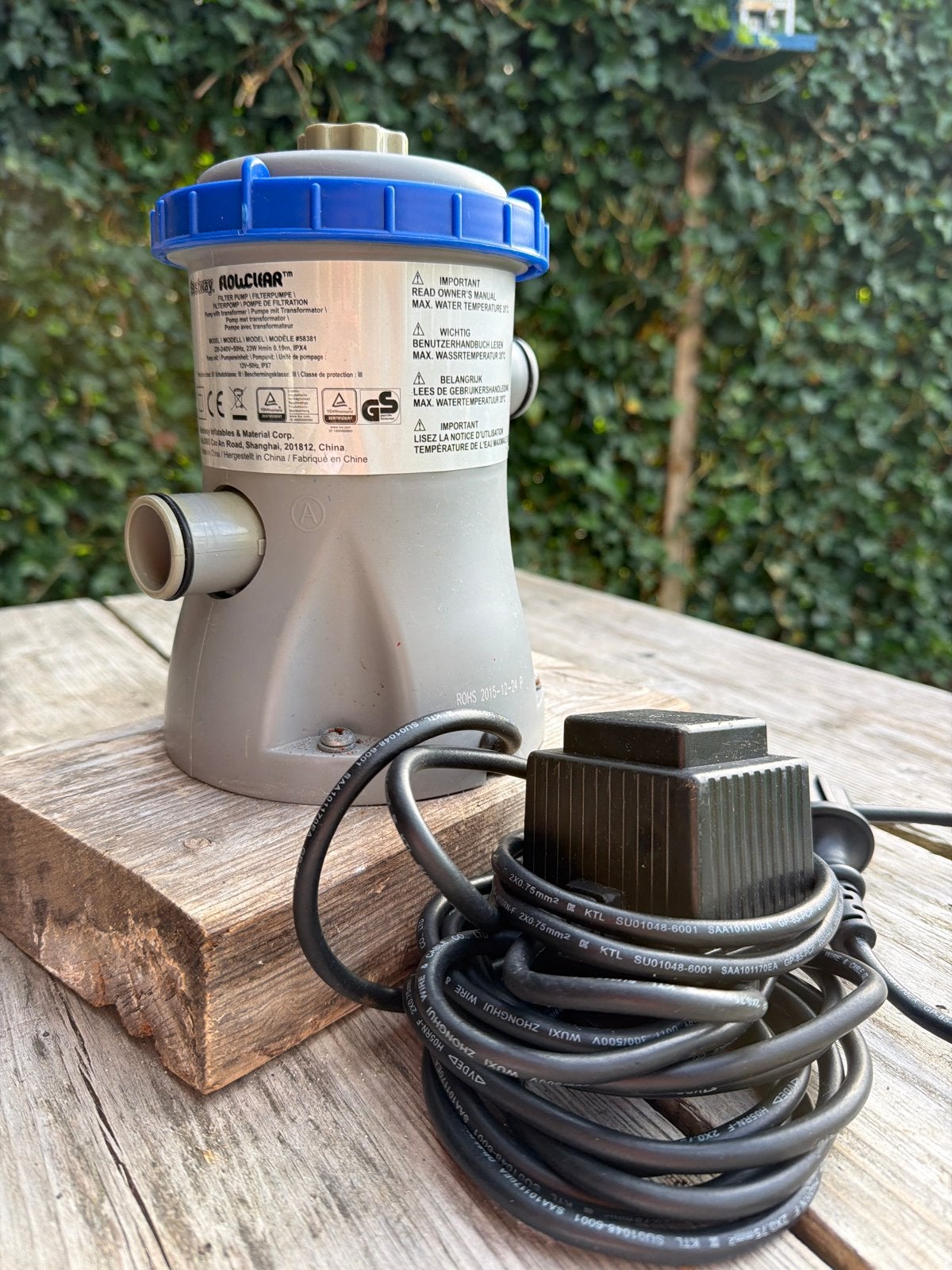 Bestway Flowclear filterpomp 58381 met transformator, Ophalen, Gebruikt, Zwembadpomp