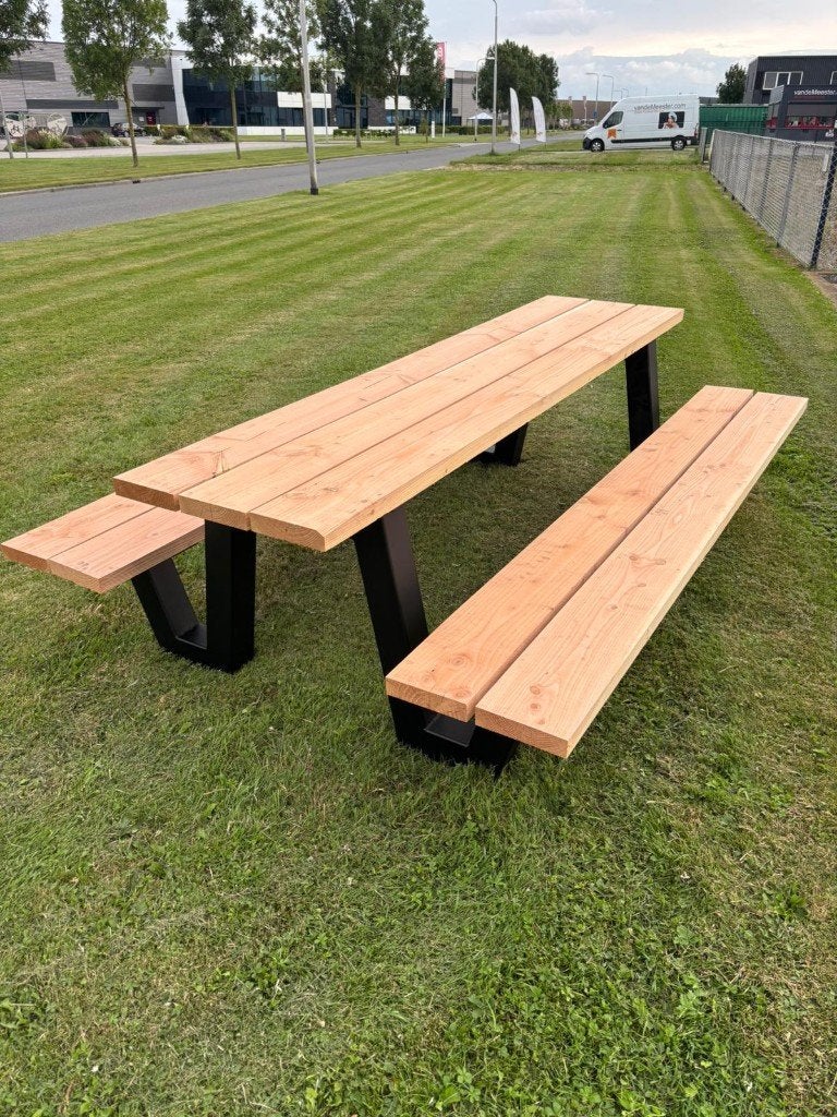 Picknicktafel - Staal & Gecoat, Ophalen, Nieuw, Rechthoekig, Staal