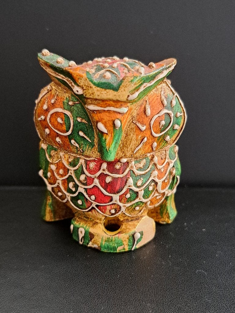 Decoratieve Uil Figuur - Handgeschilderd, Ophalen of Verzenden, Gebruikt, Dier