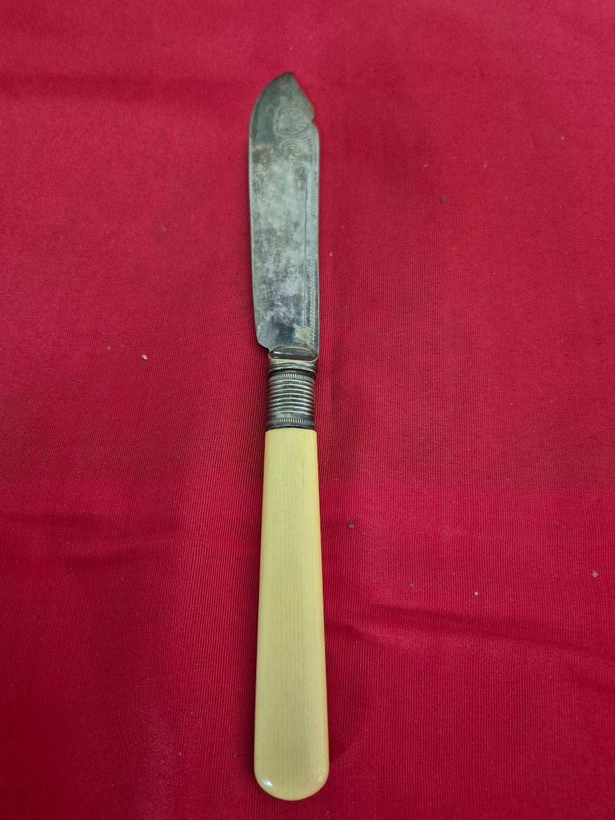 Vintage Visbestek EPNS - Art Deco Stijl met Bakelieten Heft, Antiek en Kunst, Ophalen of Verzenden