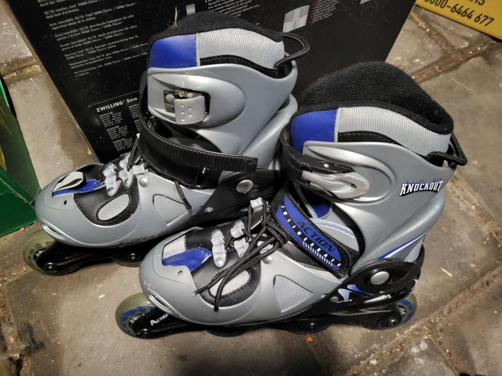 Verstelbare Inline Skates Maat 38-41 - Action Knockout, Sport en Fitness, Skeelers, Kinderen, Inline skates 4 wielen, Ophalen