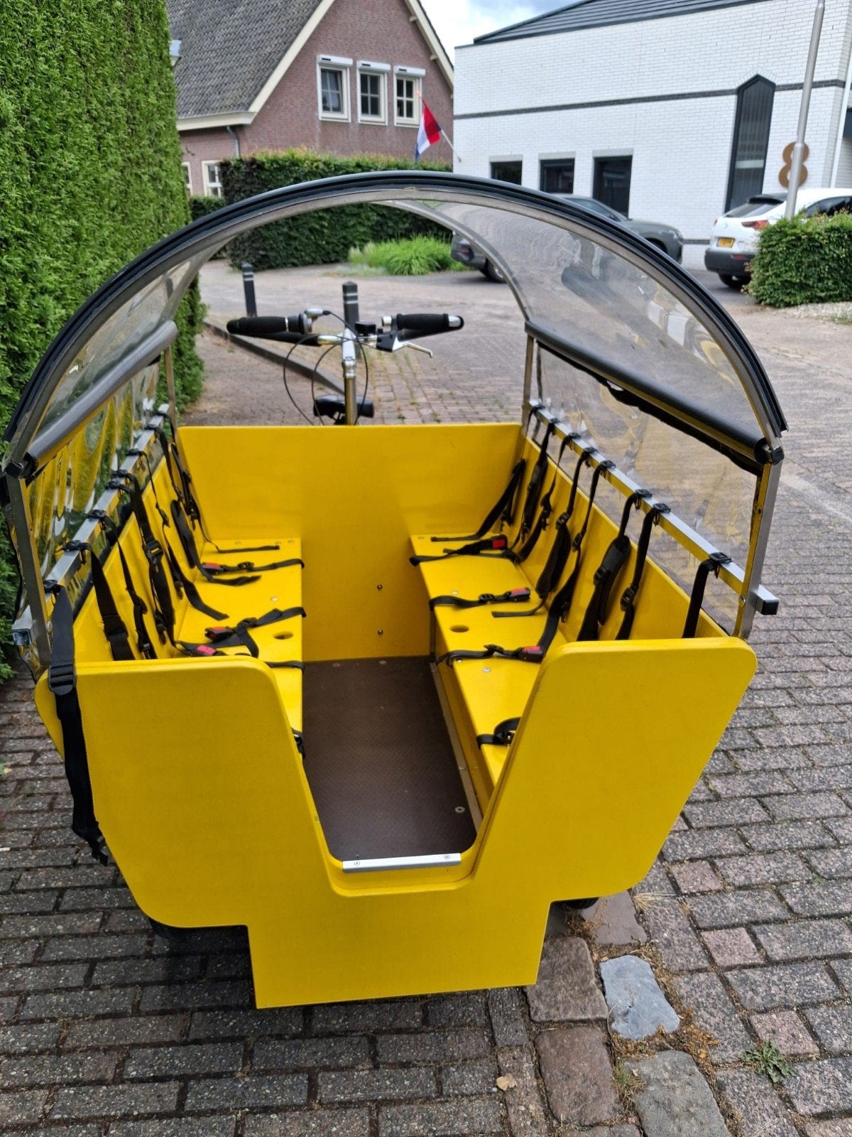 De Redding Bakfiets - Elektrisch met Huif en 7 Versnellingen, Fietsen en Brommers, Ophalen, Gebruikt, 4 kinderen of meer, Huif