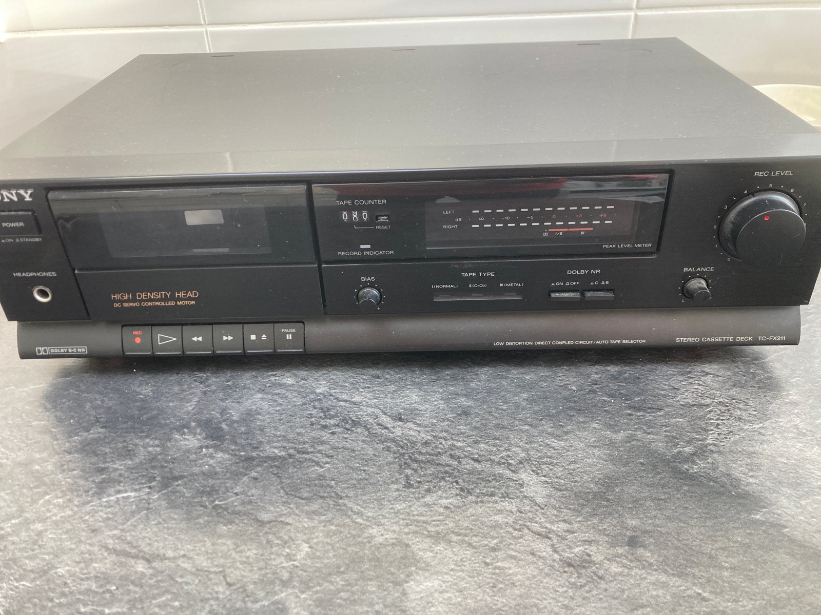 Sony TC-K211 Cassettedeck - Uitstekende staat, Audio, Tv en Foto, Ophalen of Verzenden, Enkel, Sony, Tape counter