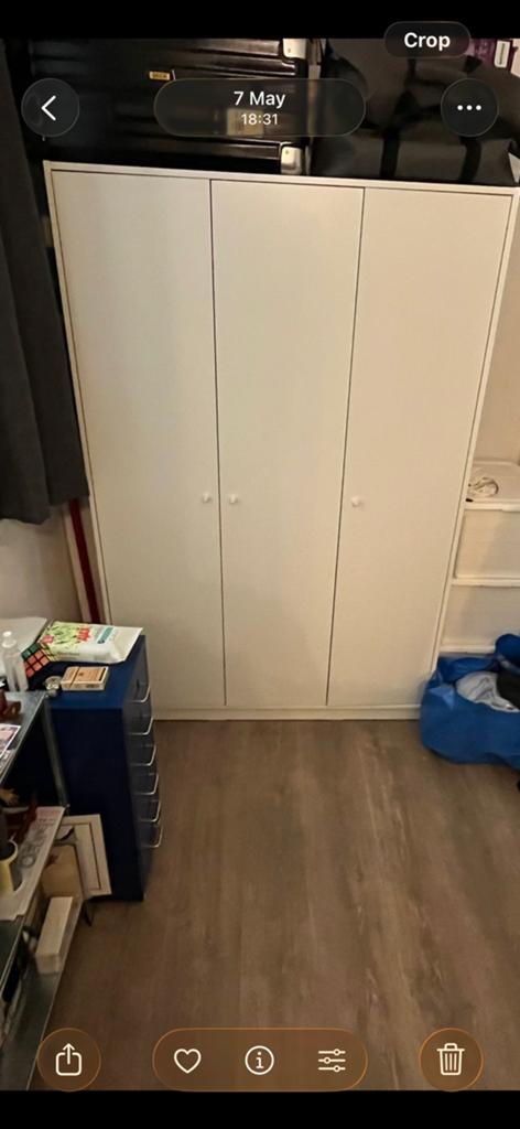 Ikea kleppstad wardrobe white, Huis en Inrichting, Ophalen, 50 tot 100 cm, Zo goed als nieuw, Minder dan 100 cm
