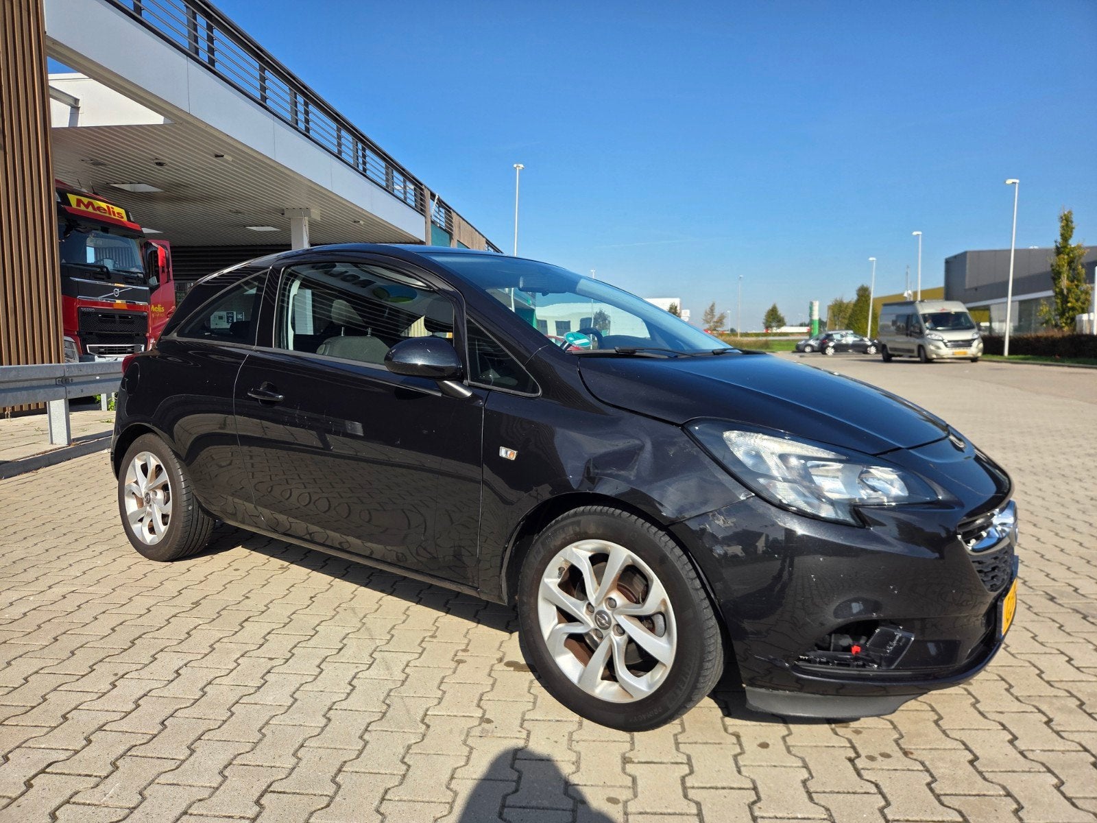 Opel Corsa 1.0T 66KW/90PK 3D 2015 Zwart, Auto's, Voorwielaandrijving, 1063 kg, Origineel Nederlands, Handgeschakeld