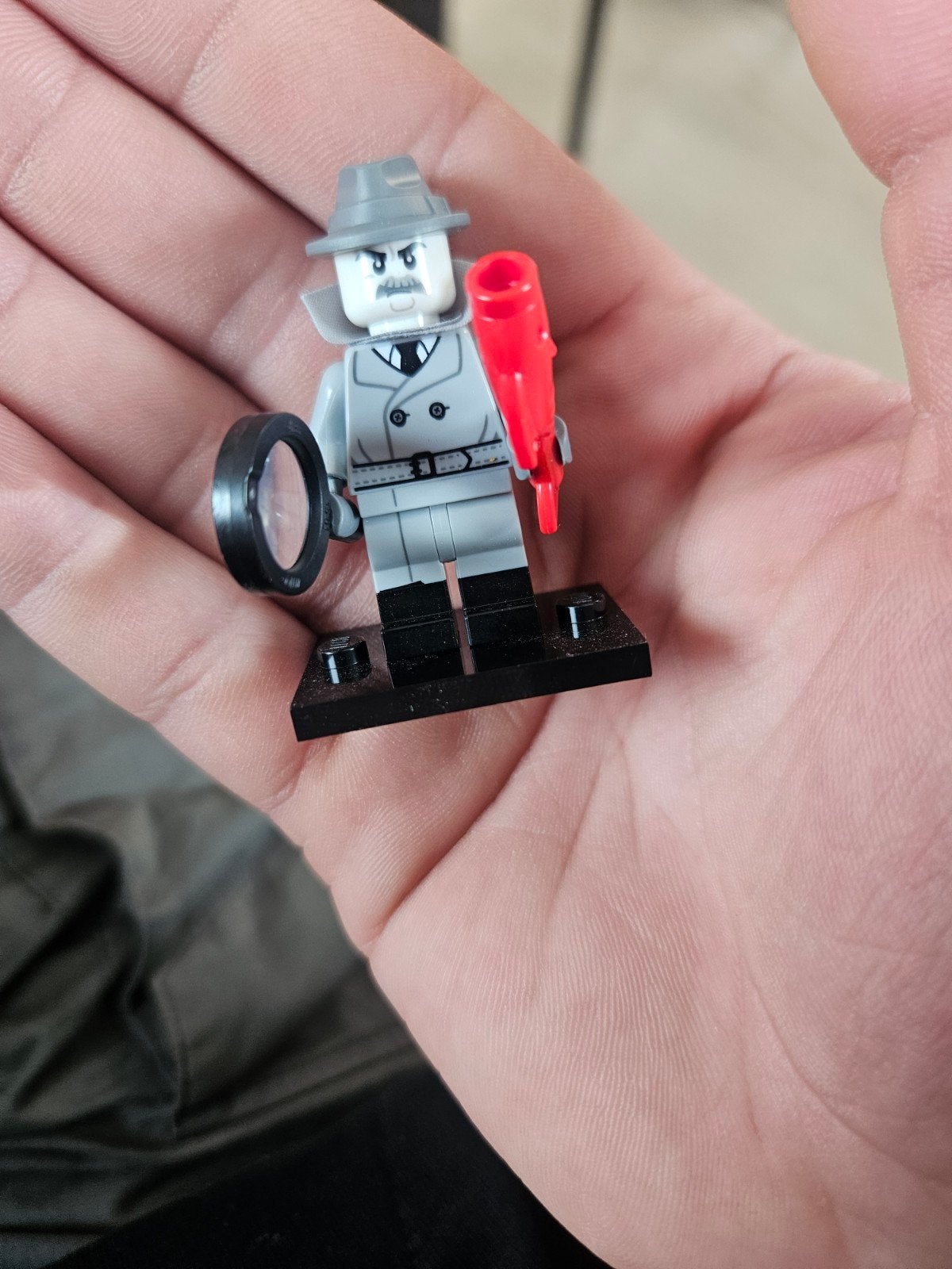 Lego Minifiguur Detective met vergrootglas en wapen, Kinderen en Baby's, Ophalen, Lego, Zo goed als nieuw, Minifiguren serie