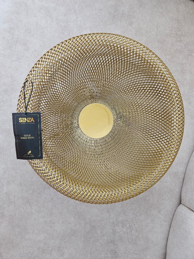 SENZA gouden schaal, Ophalen, Overige materialen, Schaal, Rond