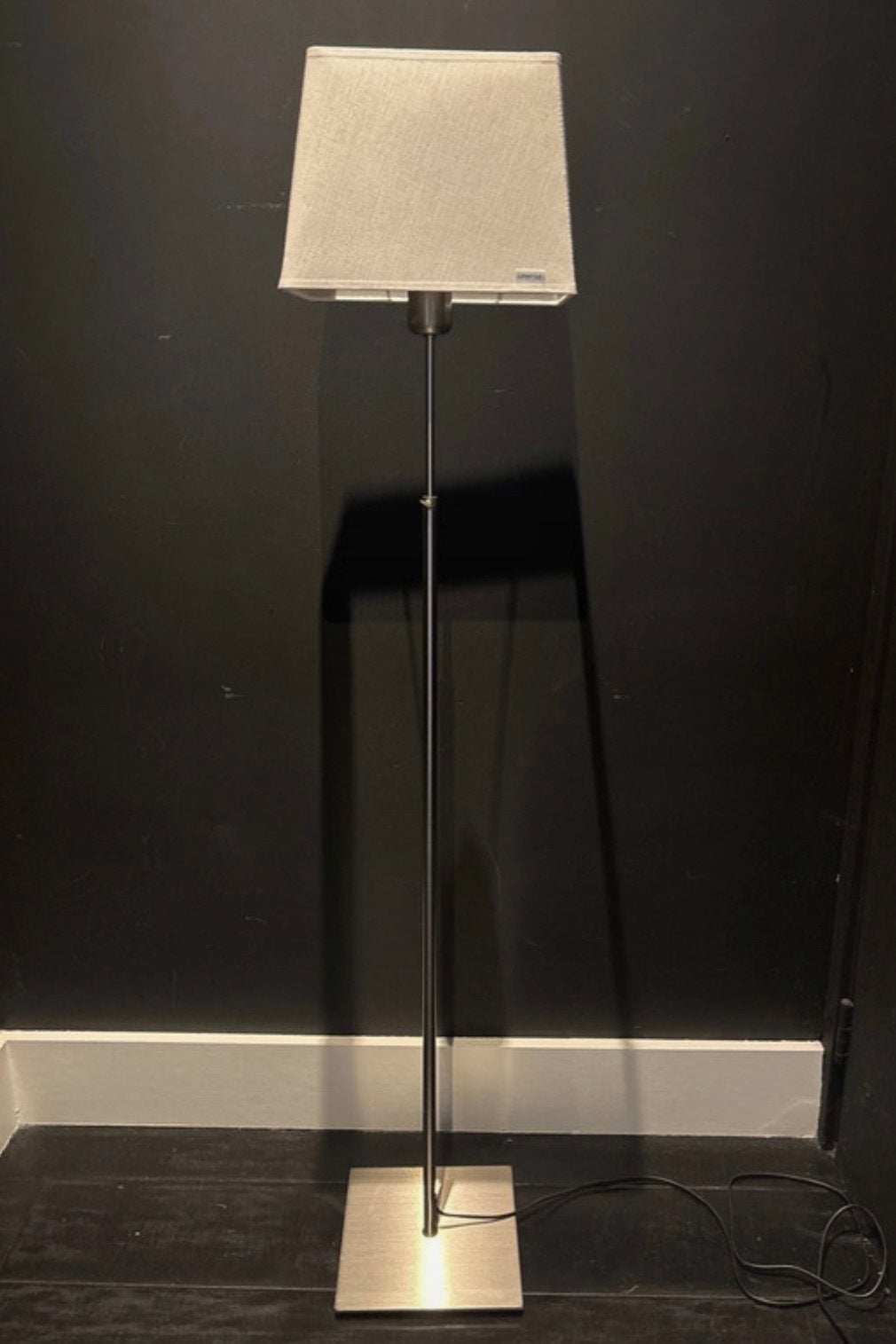 Verstelbare staande lamp met IKEA onderstel en Lifestyle kap, Ophalen of Verzenden, Gebruikt, Metaal, 150 tot 200 cm
