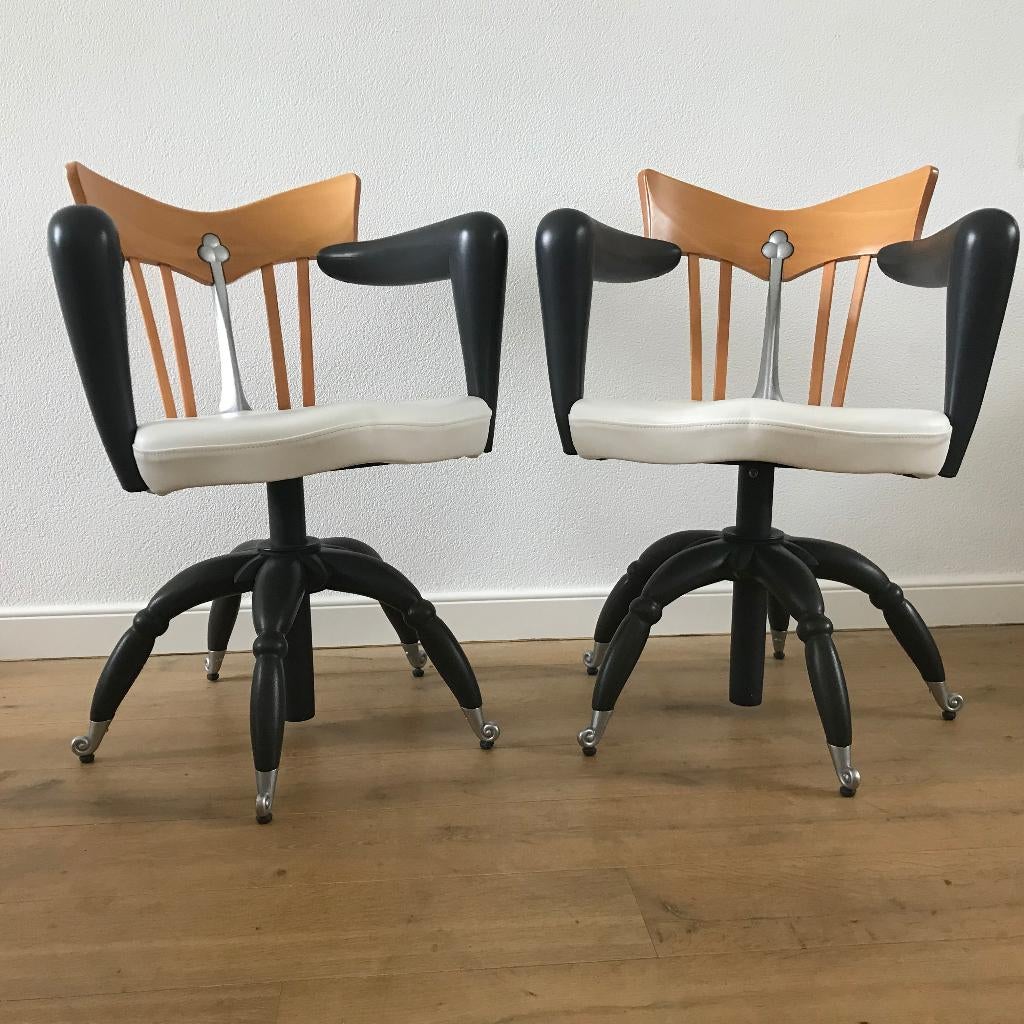 2 Borek Sipek Maletius Maletti Italy stoel vintage design, Huis en Inrichting, Stoelen, Kunststof, Gebruikt, Ophalen of Verzenden
