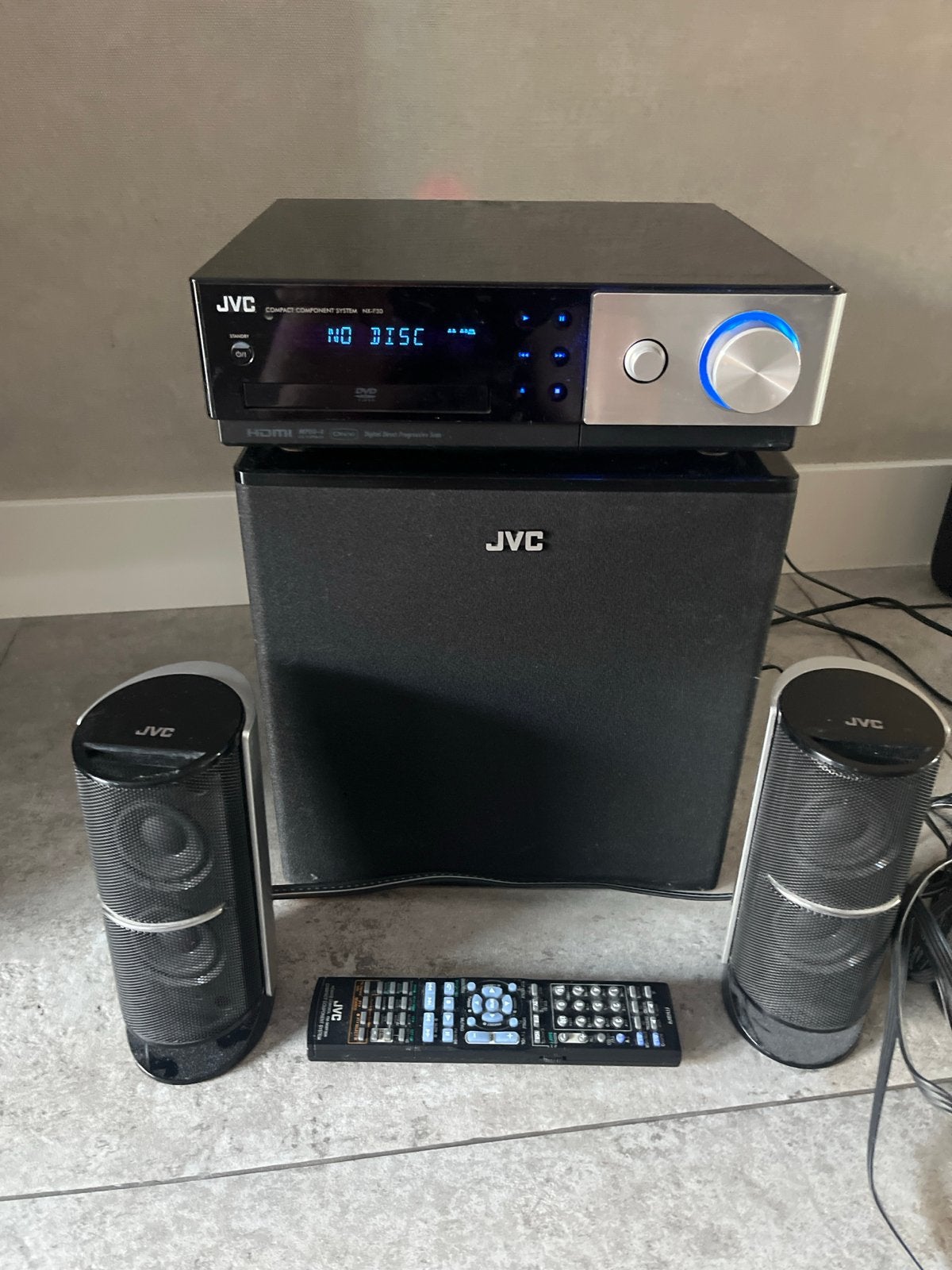 JVC Compact Component Systeem NX-F30 speakers en en subwoo, Gebruikt, JVC, Ophalen of Verzenden, Microset