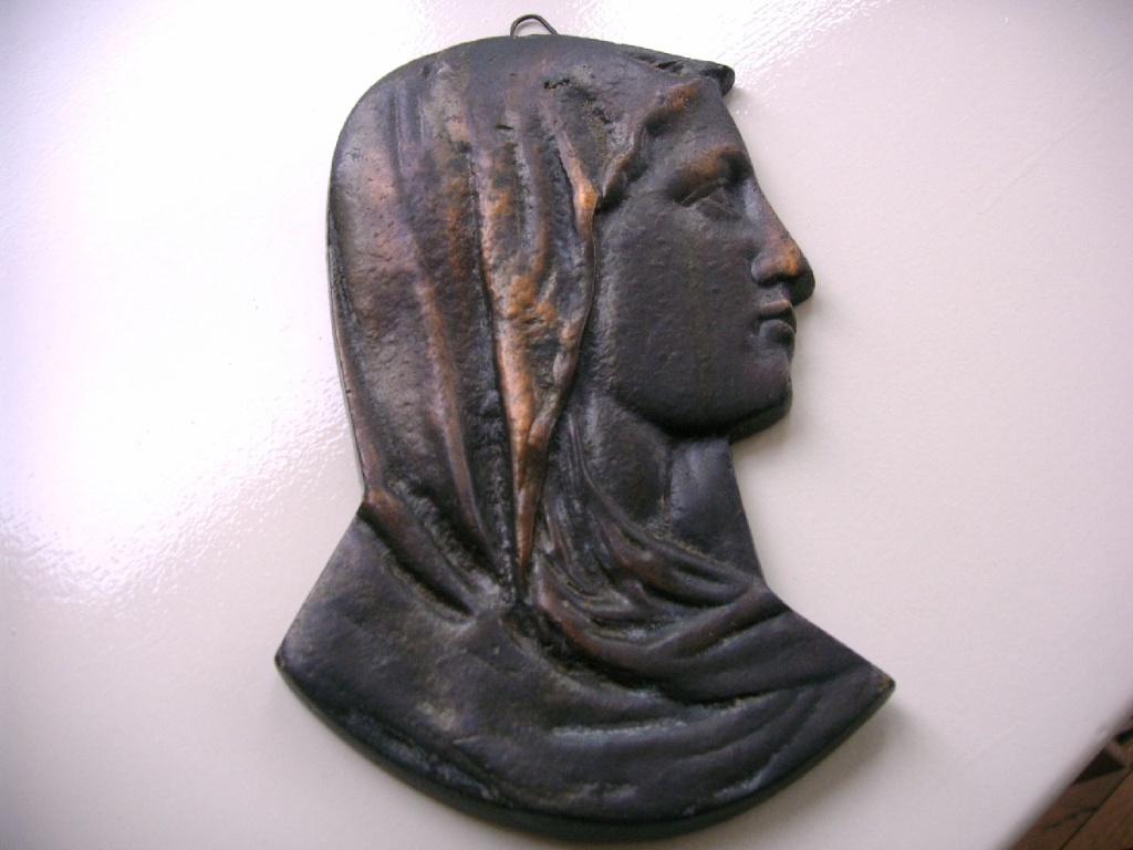 Vintage koperen plaquette Maria door Dinant, Ophalen of Verzenden