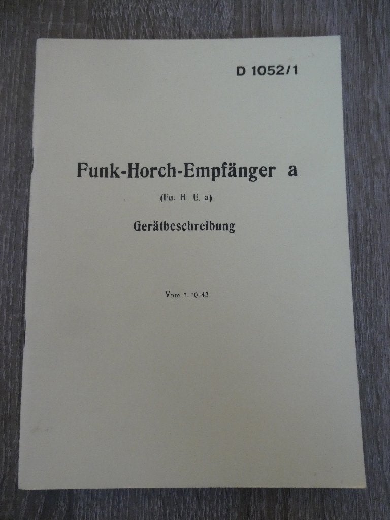 Gerätebeschreibung Funk-Horch-Empfänger. A. 1942., Verzamelen, Militaria | Tweede Wereldoorlog, Ophalen of Verzenden, Landmacht