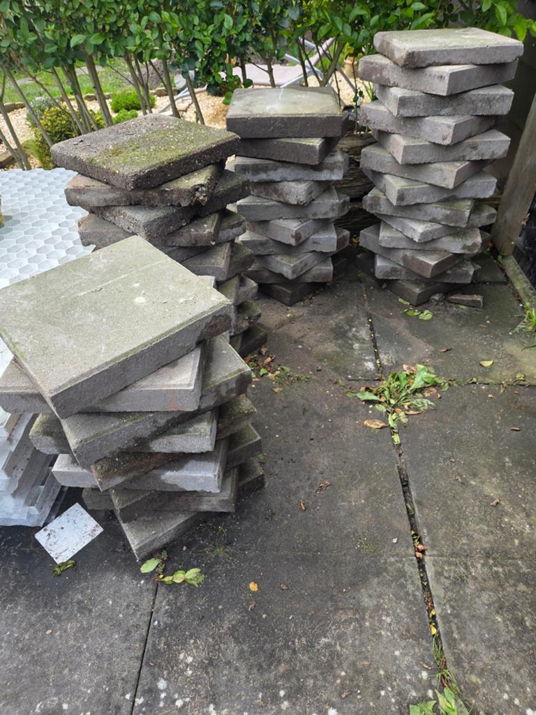 GRATIS Betonplaten 30x30, Tuin en Terras, Ophalen, Gebruikt, Beton, Terrastegels